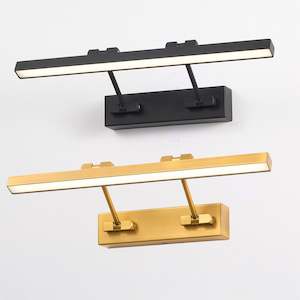 Designer Indoor Lighting: Focus Picture Light 10w In Black or Antique Brass