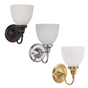 Designer Indoor Lighting: Benson Indoor Wall Light 1Lt in Bronze, Chrome or Satin Brass