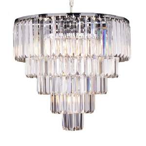 Celestial Chandelier in 4, 5, 9, 10 Light in Chrome or Satin Brass