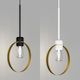 Parlour Lite Ring Pendant Light 1Lt Black or White