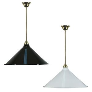 Black Pendant Light: Edwardian Rod Pendant Light ø390mm in Black or White