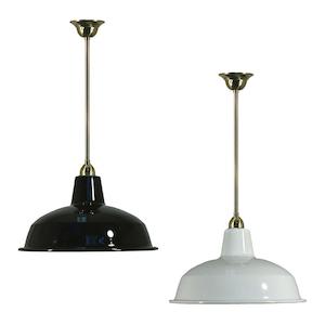 Black Pendant Light: Warehouse Rod Pendant Light ø300mm in Black or White