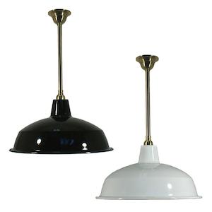 Black Pendant Light: Warehouse Rod Pendant Light ø420mm in Black or White