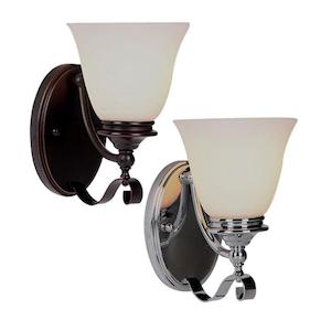 Dallas Indoor Wall Light 1xE27 in Chrome or Bronze w Opal Matt Glass Lighting in&hellip;