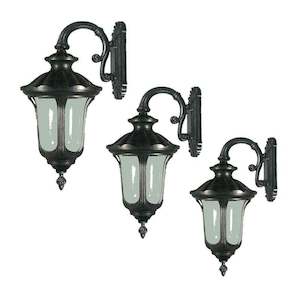 Waterford Outdoor Wall Light E27 Antique Black Small/Medium/Large Lighting inspi&hellip;