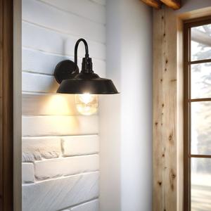 Hudson Outdoor Wall Light 1Lt in Black or White