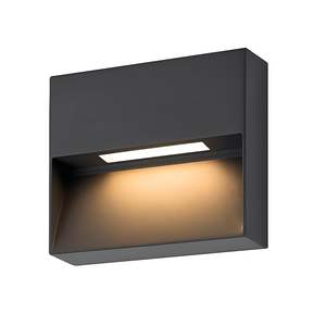 Step Lights: Enso Outdoor Architecural Step Light Square 5w Tri Colour in Monument