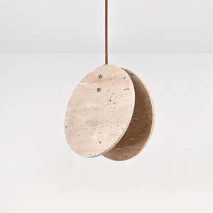 Nacre Travertine Pendant Light
