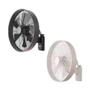 Lighting: 16” Como AC Wall Fan Black, White MWFC400 Martec Lighting