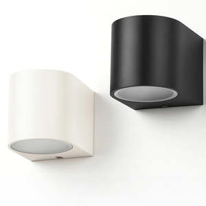 Lighting: Taro Fixed Down Outdoor Wall Light GU10 in Black or White