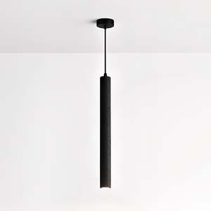 Moss Travertine Pendant Light in Black Stone