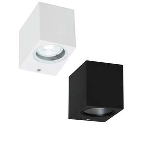 Cubis Outdoor Fixed Down Wall Light GU10 In Black or White