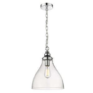 Keys Pendant Light Small Chrome/Clear Glass