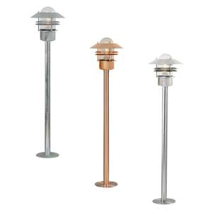 Scandinavian Lights: Blokhus Bollard Light 1Lt in Galvanised, Stainless Steel or Copper