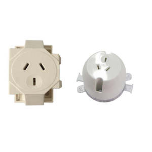 Lighting: Plug Base Sockets For Downlights Standard or Quick Connect