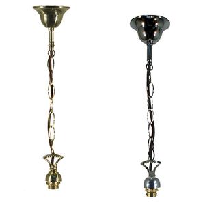 Lighting Inspirations: Acc. - Chain Suspension Brown or Black Cord Brass, Chrome