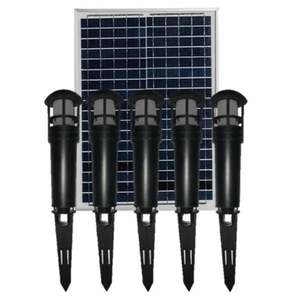 Commercial Solar Lighting: Modern LED Spike Bollard Light Kit
