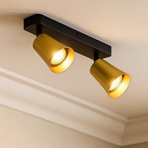 Latest: CLEARANCE Alvey LED Spot Light Bar 2Lt in Gold Brushed Black