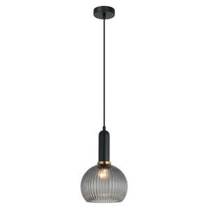 Vintaj interior Wine Ribbed Glass Pendant Light Available in 6 Colours