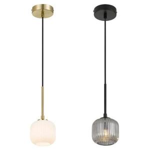 Bobo LED Pendant Light in Antique Gold/Opal Matt or Black/Smoke