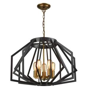 Drum Pendant Light: Gamba Industrial Brass Pendant Light Antique Brass (4 or 5 Lights)
