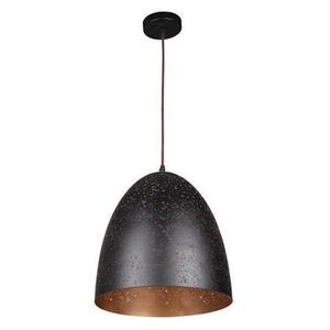 Drum Pendant Light: Celeste Pendant Light in Black Ellipse w/ Gold interior (ø305mm)