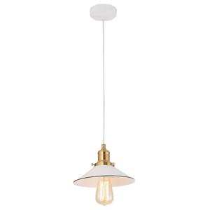 Cerema Pendant Light Small Coolie Shape in Antique Brass and Black Highlight