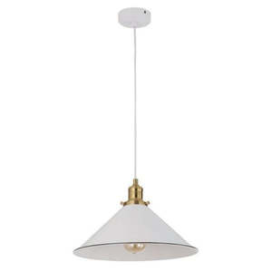 Drum Pendant Light: Cerema Pendant Light Coolie Shape in Antique Brass and Black Highlight