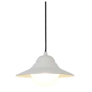 Nickel Pendant Lights: Spy Outdoor LED Pendant Light w/ Frosted Diffuser (Black or White)