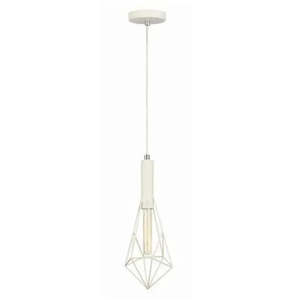 Whiteband Iron Cage Pendant Light Diamond in White (Small or Large)