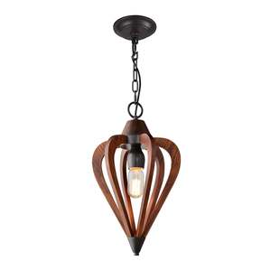 Cage Pendant Lights: Senorita Pendant Light in Tuscan Coffee Cherry Wood (Small/Medium or Large)