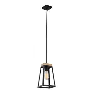 Cage Pendant Lights: Lanterna Trapezium Wood Pendant Light (Matt Black or Matt White)