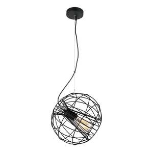 Pendant Light ø300mm in Matt Black or Matt White Round Cage