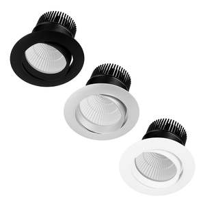 Dali Led Downlights: 120mm LED Downlight 25w Black, Silver, White 4k CRI 97+ XDM25-MED Trend Lighting