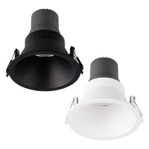 Sunny Lighting: 92mm Ripple Effect Shield LED Downlight 9w Black, White 3k S9011Ww/SFI SAL Lighting