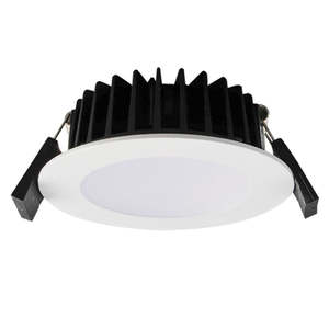 92mm Ripple Effect Shield LED Downlight 10w White CCT S9041TC/WH/SFI SAL Lighting