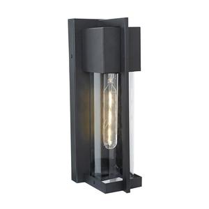 Lighting: Jace Outdoor Wall Light Galvanised Iron Black Havit Lighting - HV3536W-S-BLK