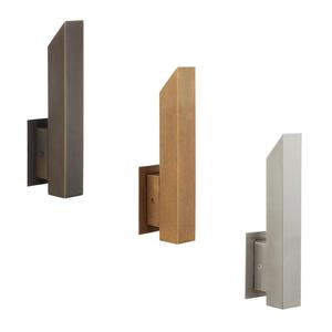 Vostel Outdoor LED Wall Light in Antique Brass, Natural Brass or Stainless Steel