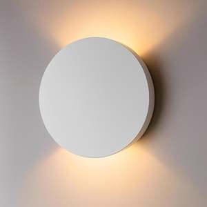 Plaster Wall Lights: Eon Halo Indoor Wall Light in White