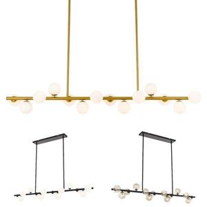 Moran Pendant Light 14Lt in Antique Gold/Opal, Black/Opal or Black/Smoke