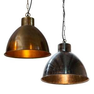 Montana Pendant Light in Antique Brass or Antique Silver