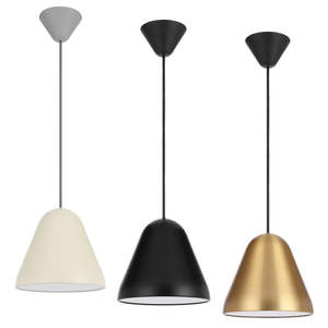 Nickel Pendant Lights: Hanami 22 Pendant Light Small in Beige, Black, Brass, Green, Nickel or Orange