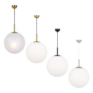 Nickel Pendant Lights: Bally 16 Pendant Light 400mm in Antique Gold/Alabastro, Antique Gold, Black or Nickel