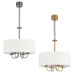 Nickel Pendant Lights: Shiron Pendant Light 4Lt in Nickel, Brass