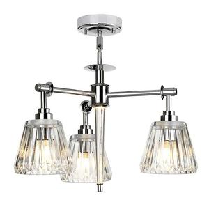 Nickel Pendant Lights: Agatha LED Pendant Light 3Lt 9w Brushed Nickel, Polished Chrome