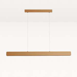 Clay Linear Plaster Pendant Light in Terracotta