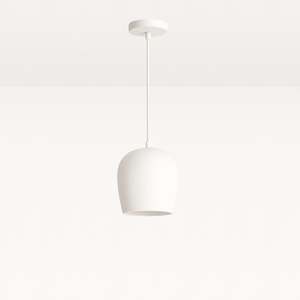 Clay Drop Plaster Pendant Light White