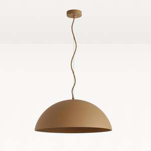 Clay Dome Plaster Pendant Light Terracotta