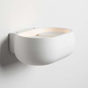 Zen White Plaster Double Wall Light 20w CCT Dimmable