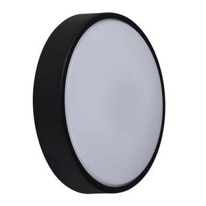 Outdoor Ceiling Lights: Oliver Round Outdoor LED Wall Light 9w in Black